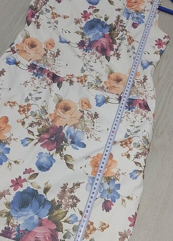 dakfrogs L - Çiçek Desenli Tüvit Pamuklu Mini Elbise - Görsel 10