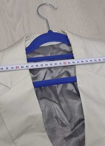 MODA DI CENTONE 48 Beden 2 Düğmeli Krem Satine Spor Dar Kesim Ce - Görsel 7