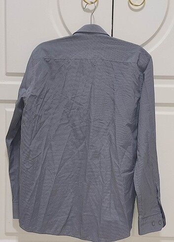 SABRİ ÖZEL Lacivert Mikro Desenli Klasik Uzun Kollu Cepli M Göml - Görsel 3