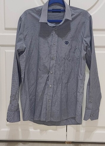 SABRİ ÖZEL Lacivert Mikro Desenli Klasik Uzun Kollu Cepli M Göml - Görsel 2