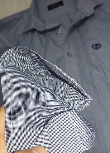 SABRİ ÖZEL Lacivert Mikro Desenli Klasik Uzun Kollu Cepli M Göml - Görsel 4