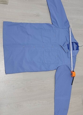 37 Beden Erkek Uzun Kollu İş Gömleği, Pamuk/Polyester, Çıtçıtlı - Görsel 5