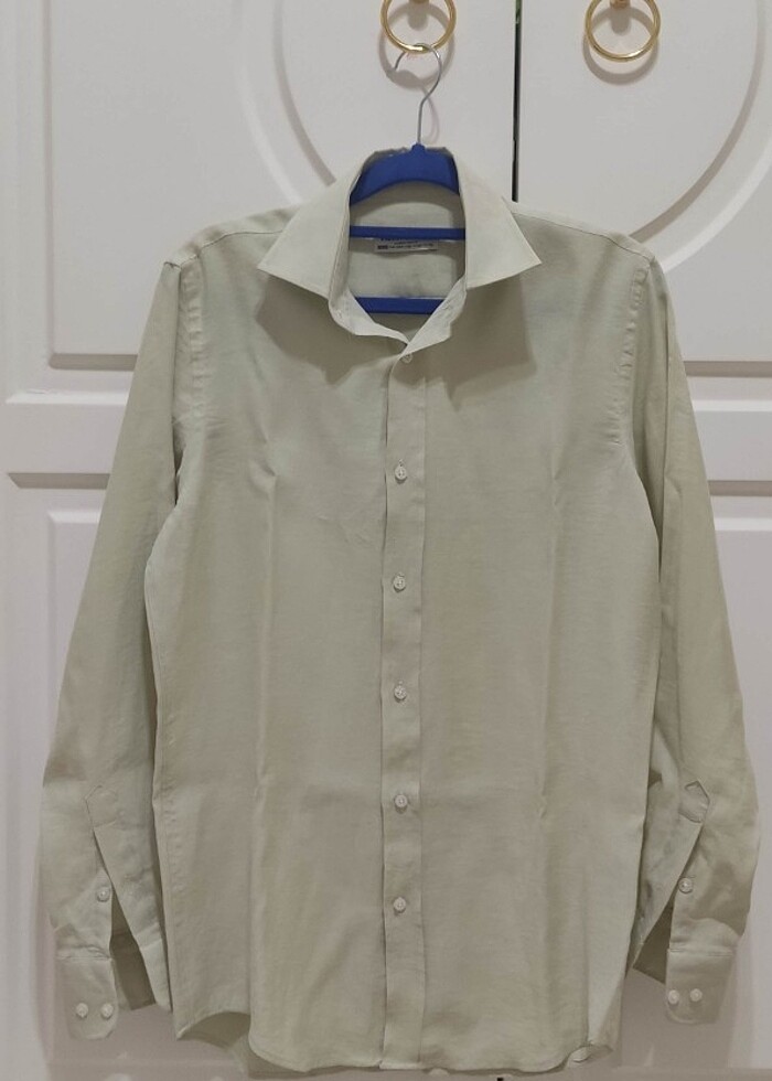 Velvet Villains Erkek Açık Yeşil XS Pamuklu Erkek Uzun Kollu Göm - Görsel 2