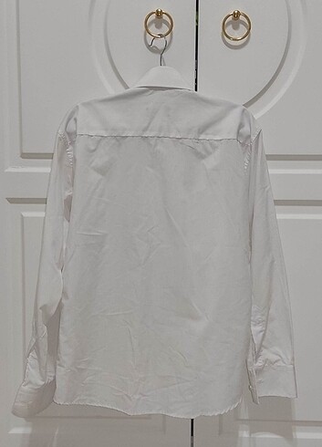 R & Z Colle. Erkek Beyaz Uzun Kollu Yüksek Yaka ve 0 Pamuk M Göm - Görsel 2