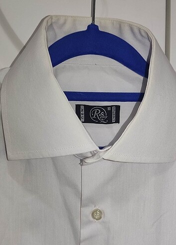 R & Z Colle. Erkek Beyaz Uzun Kollu Yüksek Yaka ve 0 Pamuk M Göm - Görsel 3