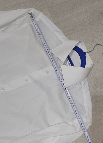 Botinelli Beyaz Uzun Kollu Yaka ve Manşet 0 Pamuk Klasik L Gömle - Görsel 4
