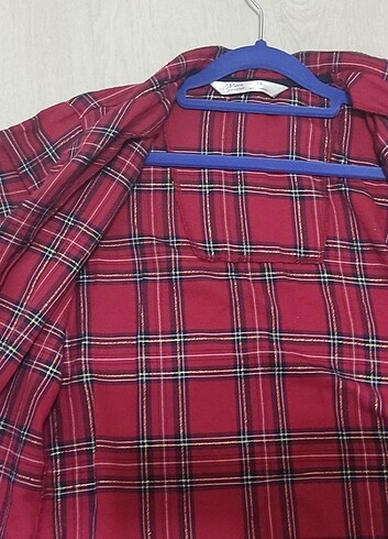 LC Waikiki XS Yılbaşı Temalı Uzun Kollu Kadın Ekose Pijama Üst - Görsel 8