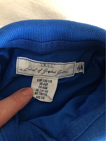 H&M marka L.O.G.G polo yaka 4-6 yas tshirt- lakos - Görsel 5