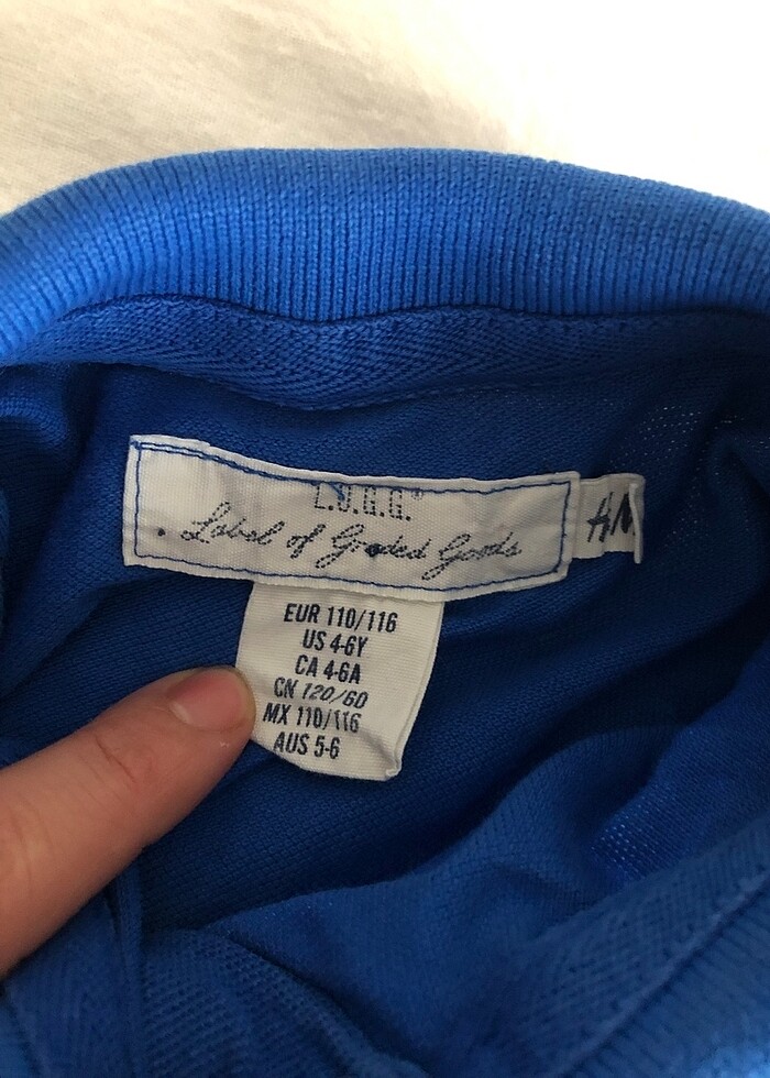 H&M marka L.O.G.G polo yaka 4-6 yas tshirt- lakos - Görsel 5