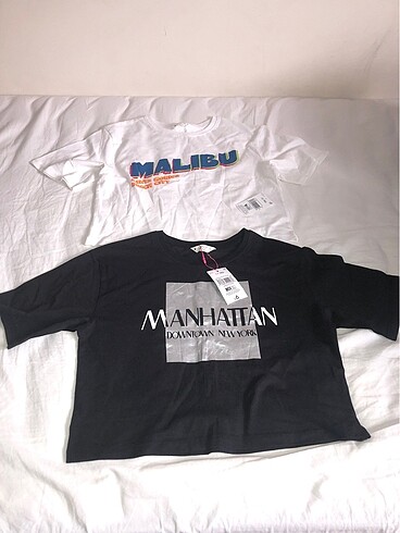 Candy marka 10-11 yaş beyaz-siyah tshirt-crop-kisa tshirt - Görsel 4