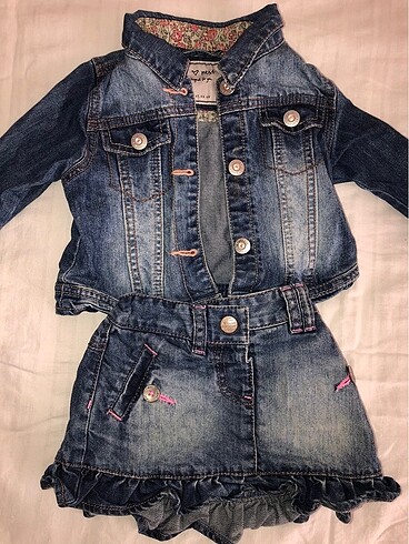 I love Next 12-18  ay kot ceket,etek Takım - Görsel 2