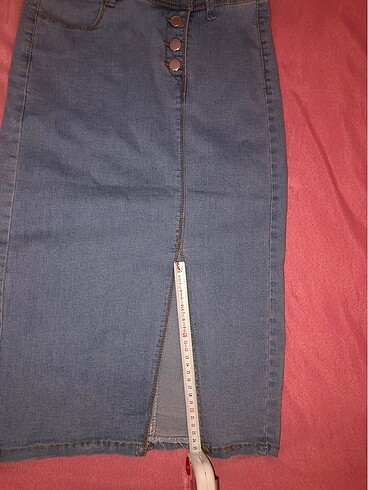 Likralı yırtmaçlı L beden kot Etek - Görsel 4