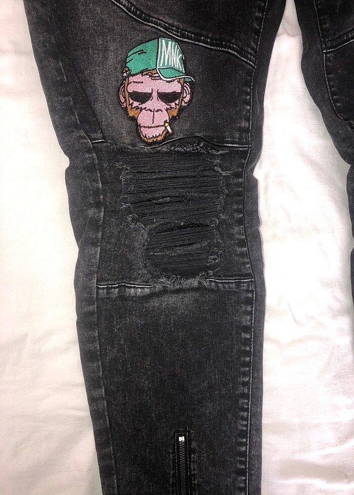 Mjg etiketli 100/98 cotoon karikatürlu pantolon. - Görsel 3