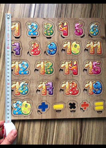 Renkli Ahşap Alfabe ve Sayı Eğitici Oyuncak - Görsel 2