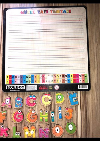 Renkli Ahşap Alfabe ve Sayı Eğitici Oyuncak - Görsel 8