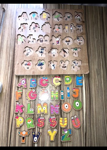 Renkli Ahşap Alfabe ve Sayı Eğitici Oyuncak - Görsel 4