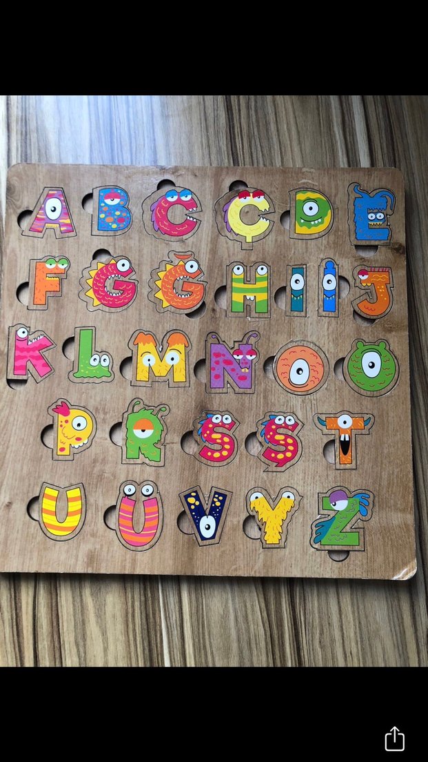 Renkli Ahşap Alfabe ve Sayı Eğitici Oyuncak - Görsel 5