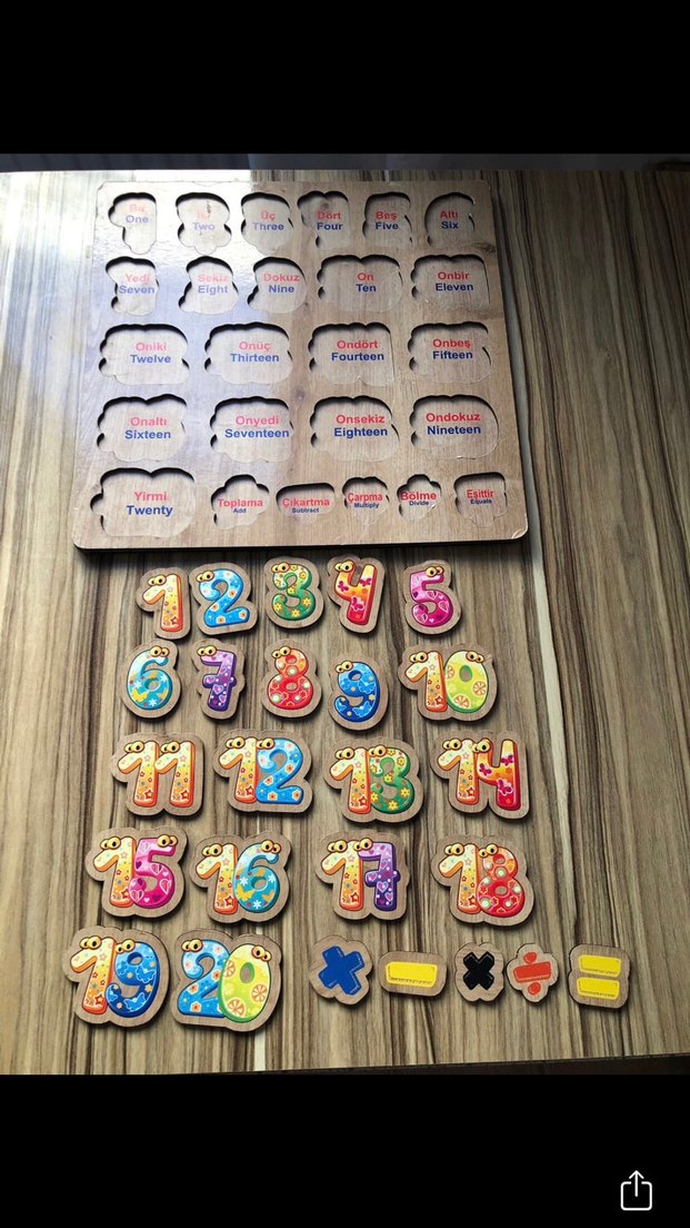 Renkli Ahşap Alfabe ve Sayı Eğitici Oyuncak - Görsel 3