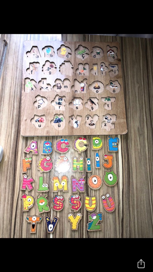 Renkli Ahşap Alfabe ve Sayı Eğitici Oyuncak - Görsel 4