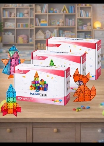 80 parça içerisinde 1 adet magnetik araba mevcut - Görsel 4