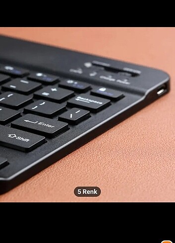 Klavye Bluetooth bağlantılı şarj edilebilir siyah - Görsel 2