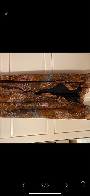 Batik Desenli midi elbise