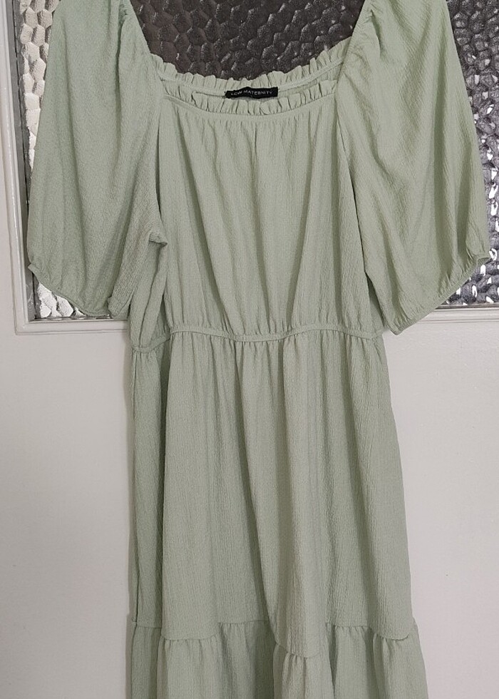 Mint yeşili kadın elbise - Görsel 3