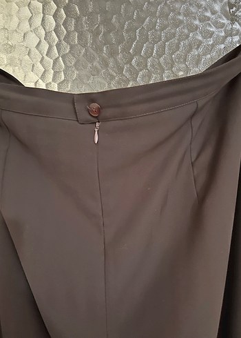 Kahverengi Uzun Kadın Etek - Görsel 4