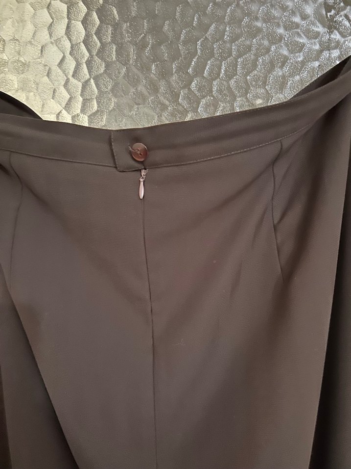 Kahverengi Uzun Kadın Etek - Görsel 4