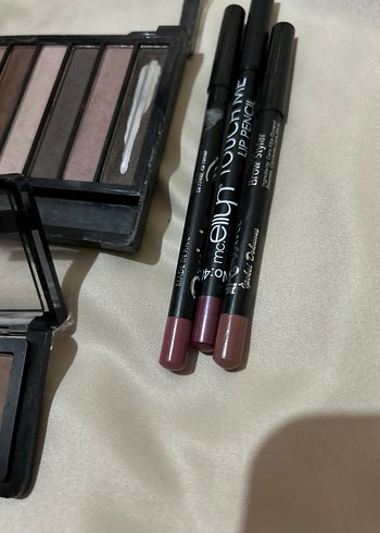 Bej Tonlarda Göz Farı Paleti ve Dudak Kalemleri - Görsel 5