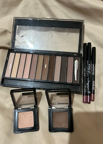 Bej Tonlarda Göz Farı Paleti ve Dudak Kalemleri - Görsel 2