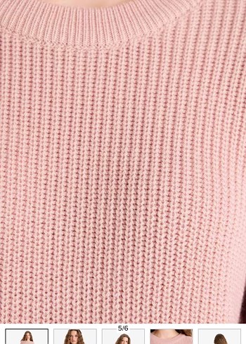 Pembe Triko Kadın Uzun Kollu Kazak - Görsel 4