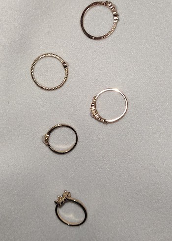 Accessorize 5 adet Kullanılmamış gold yüzük