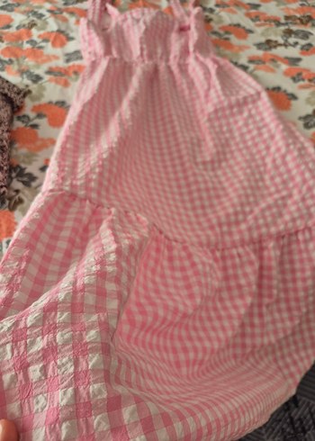 Xside Pembe Potikareli Askılı Günlük Elbise