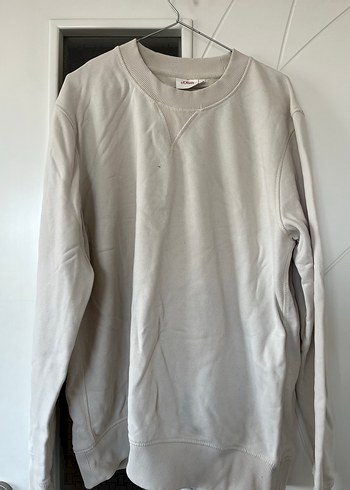 Zara BeşKadın Keten Sweatshirt, Bisiklet Yaka, Salaş