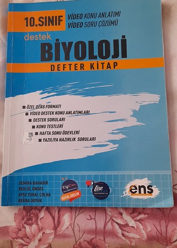 10. Sınıf Destek Biyoloji Defter Kitap