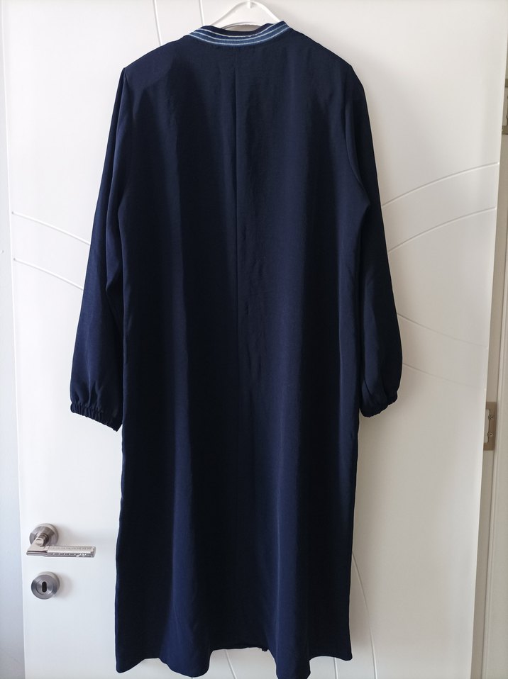 Kadın Lacivert Uzun Fermuarlı Kaban - Görsel 2