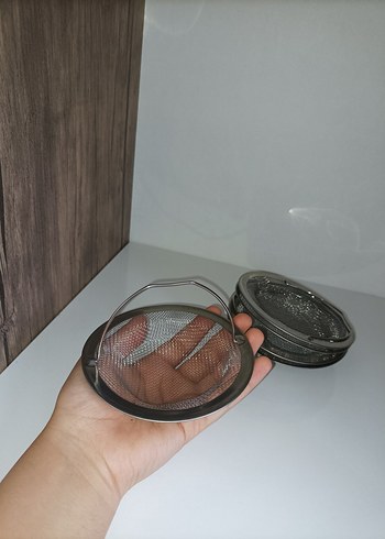 Gri Metal Çay Süzgeci - Görsel 2