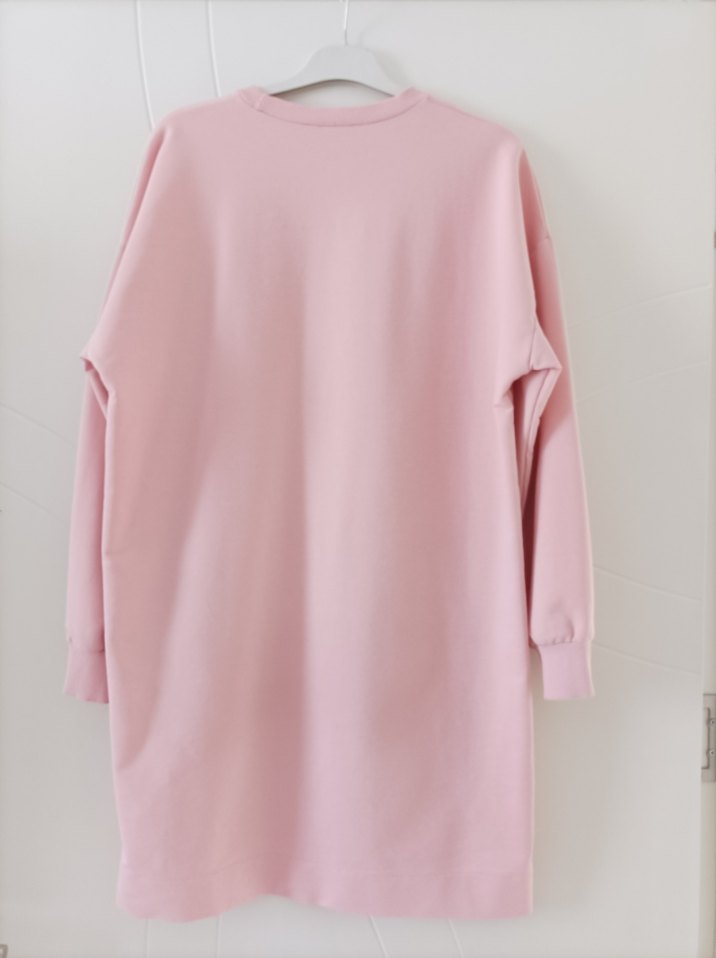 Pembe Midi Kadın Tunik, Uzun Kollu, Rahat Kesim - Görsel 2