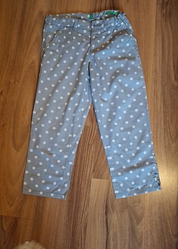 Gri Puantiyeli Midi kız çocuk Denim Pantolon