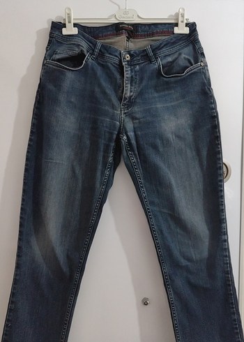 Lacivert Bol Kesim Denim Pantolon
