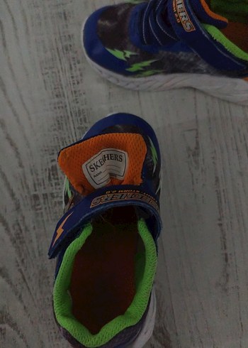 Skechers Mavi Yılan Desenli Erkek Çocuk Spor Ayakkabı