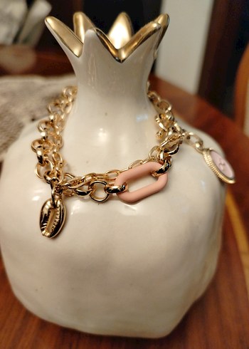 Bohem Altın Renkli Zincirli Kadın El Zinciri - Görsel 3