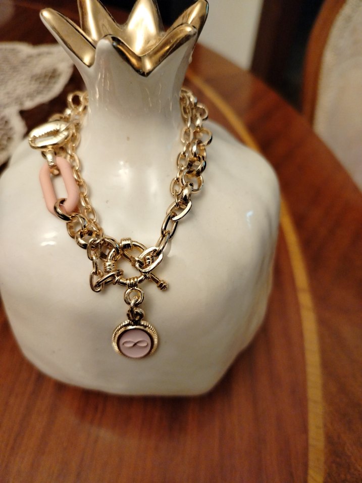 Bohem Altın Renkli Zincirli Kadın El Zinciri - Görsel 2