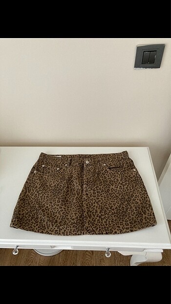 Zara Leopar Mini Kot Etek