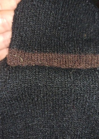 Kadın Kahverengi Örgü Yün Eldiven - Görsel 9