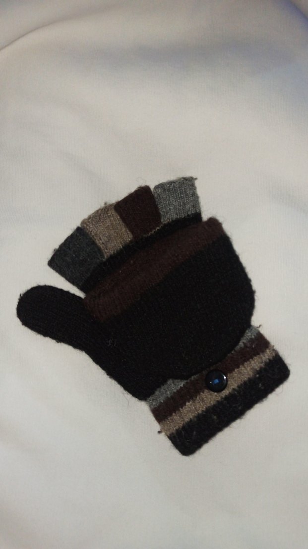 Kadın Kahverengi Örgü Yün Eldiven - Görsel 3