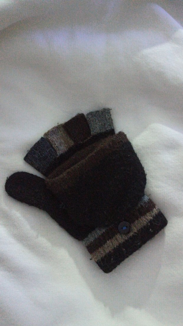 Kadın Kahverengi Örgü Yün Eldiven - Görsel 2