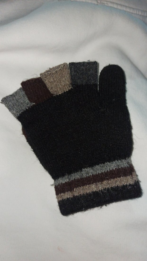 Kadın Kahverengi Örgü Yün Eldiven - Görsel 5