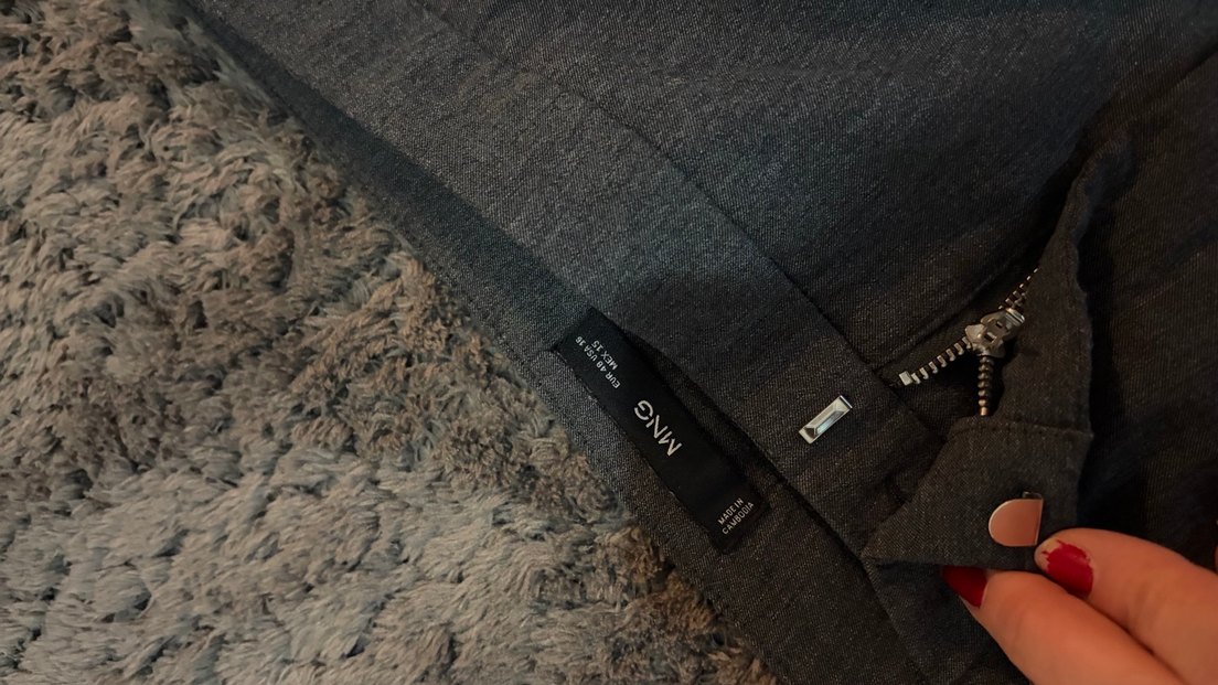 Mango Gri likralı Kadın Kumaş Pantolon - Görsel 3